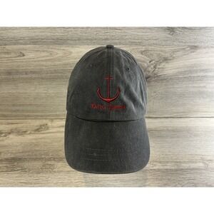 Delta Gamma‎ Anchor Splash 2013 Leather Strapback Hat Cap Gray Embroidered